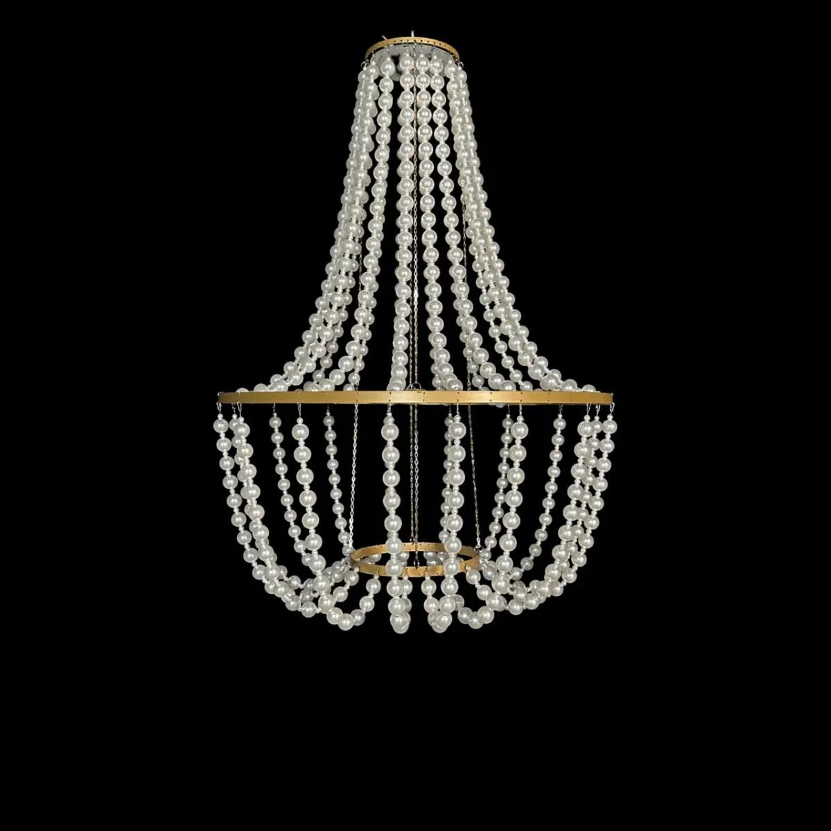 wedding hall European wrought iron pearl chandelier ceiling — product photo 4 of 5