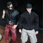1: 12 Punk Biker Outfit Leather Jacket Pants Clothing — product photo 6 of 6