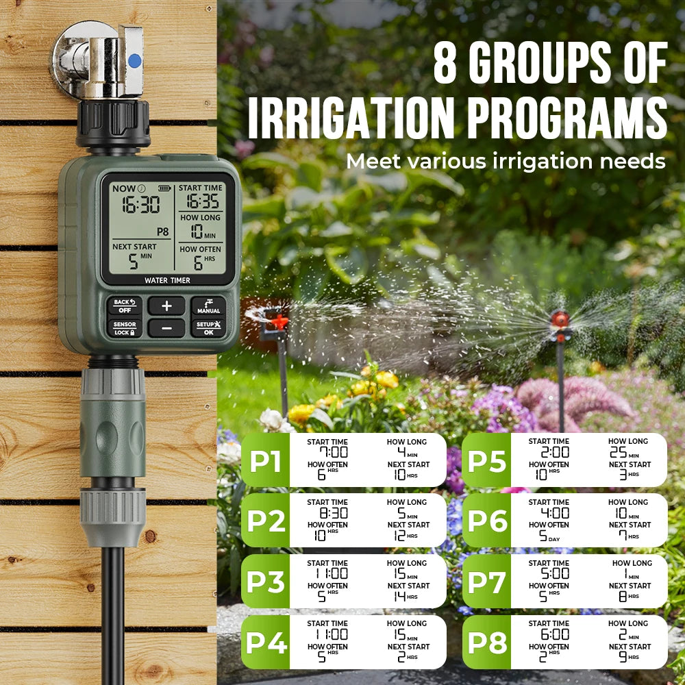 Eshico 8P Water Timer HCT-312 Rain Sensor Delay — main product photo