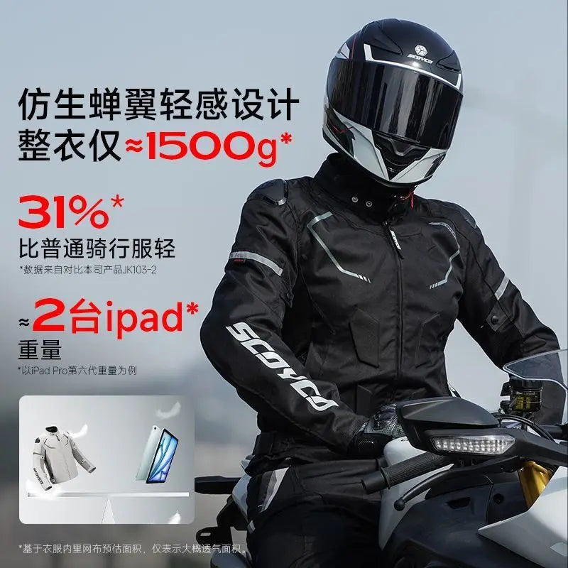 SCOYCO JK321 Motorcycle Jacket Summer Breathable Motorbike Rider — product photo 5 of 6