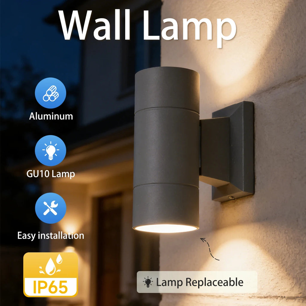 Waterproof Wall Lamp Outdoor GU10 Replaceable Bulb Wall — product photo 3 of 6