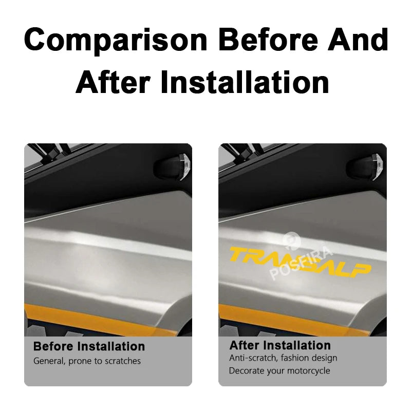 POSFIRA Motorcycle Sticker Vinyl Decals for Honda Transalp — product photo 2 of 4