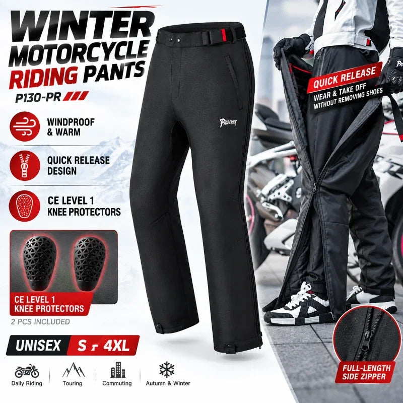 P130-PR Winter Motorcycle Riding Pants Men Women Windproof — main product photo