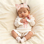 2Pcs Set Knitted Newborn Photography Outfits with Bow — product photo 3 of 6