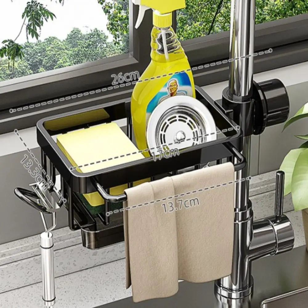 Space Aluminum Kitchen Sink Drain Rack Bathroom Organizer — product photo 6 of 6
