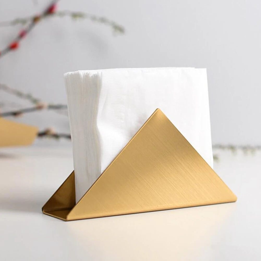 Stainless Steel Triangular Napkin Paper Towel Holder Rack — main product photo