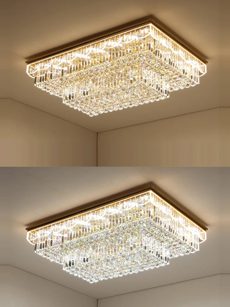 Dimmable LED Crystal Stainless Steel Lamparas De Techo — product photo 3 of 6