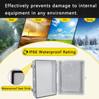 Ip66 Abs Pc Hinged Plastic Enclosure Waterproof Power — product photo 4 of 5