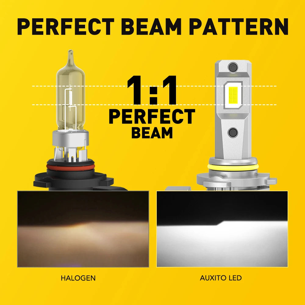 AUXITO 2Pcs Canbus 9005 LED Headlight HB3 Bulb — product photo 4 of 5