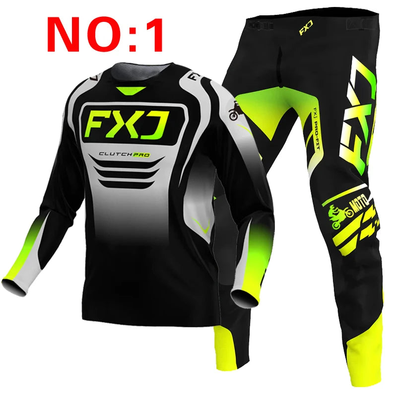 FXJ enduro motocross gear set mx jersey pants — product photo 3 of 6