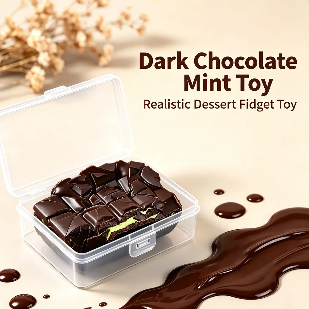 Crispy Squishy Toy Set｜Chocolate Donut Macaron Crunchy Stress — product photo 4 of 6