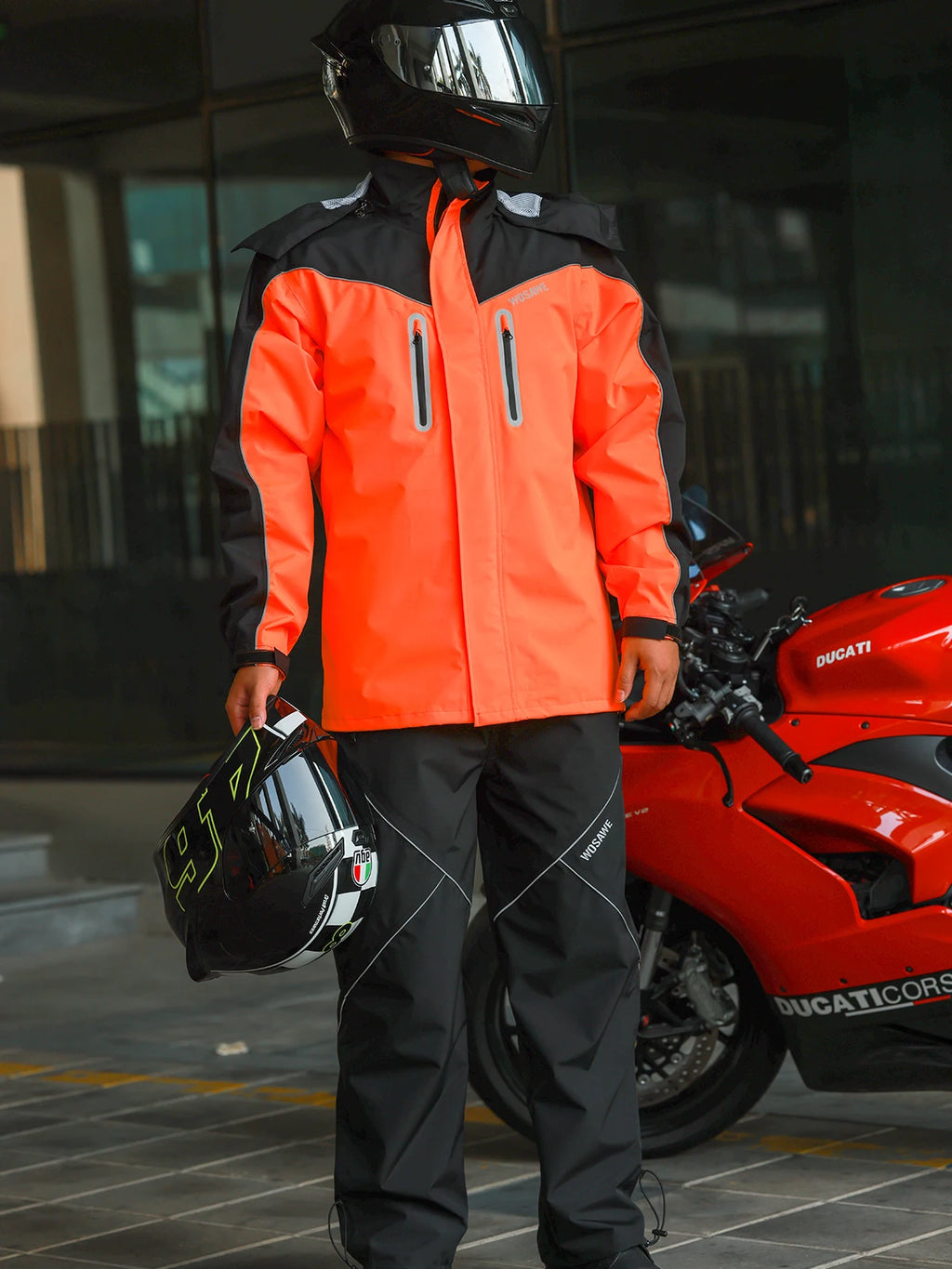 Motorbike Waterproof Riding Suit Rainstorm Prevention Jacket Pants — product photo 5 of 6