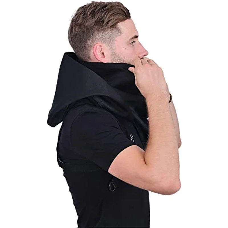 Cosplay Medieval Assassin Hat Cyberpunk Hooded Cloak Cape — product photo 5 of 6