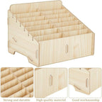14 Compartment Wooden Mobile Phone Organiser Desktop Organiser — product photo 3 of 6