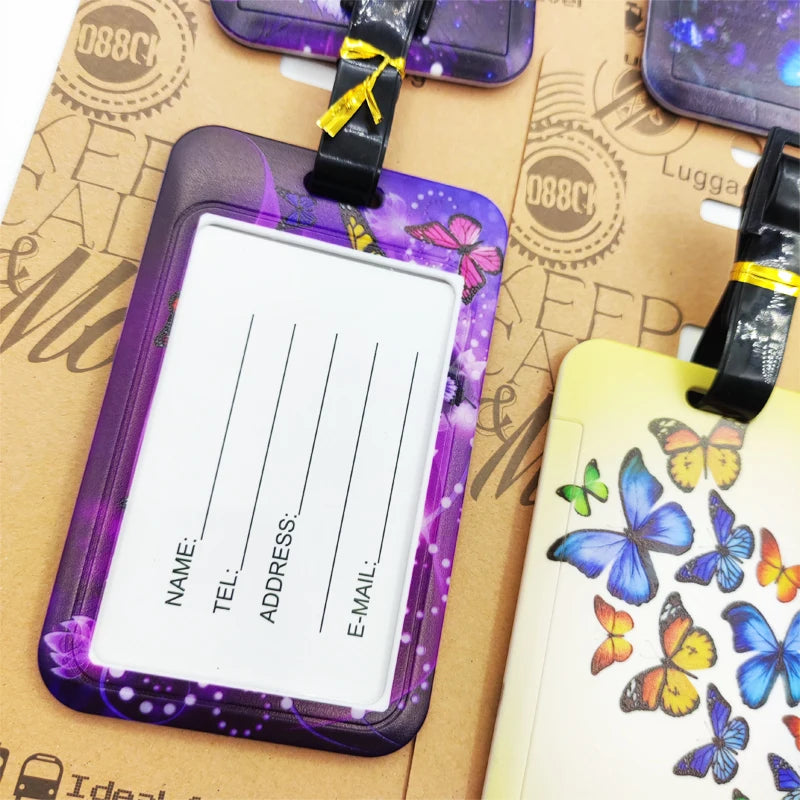 Butterfly Luggage Label Women Travel Luggage Tag Girls — product photo 2 of 6