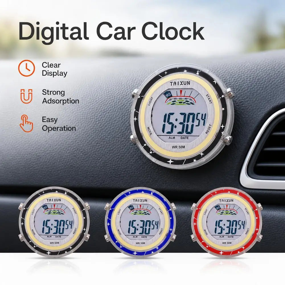 Waterproof Digital Car Motorcycle Clock LCD Stopwatch Timer — product photo 2 of 6