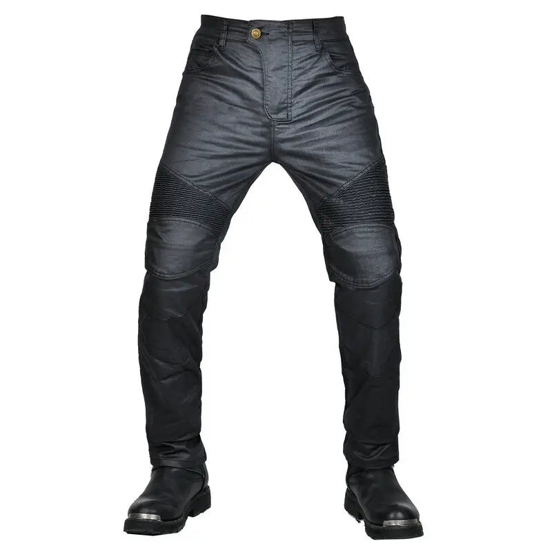Men's Motorcycle Pants Anti-Fall Windproof Motorbike Elastic Leather — product photo 2 of 6