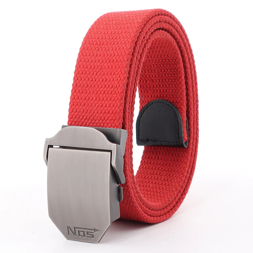Men's 38mm Width Casual Canvas Belt 4mm Thick — product photo 2 of 6