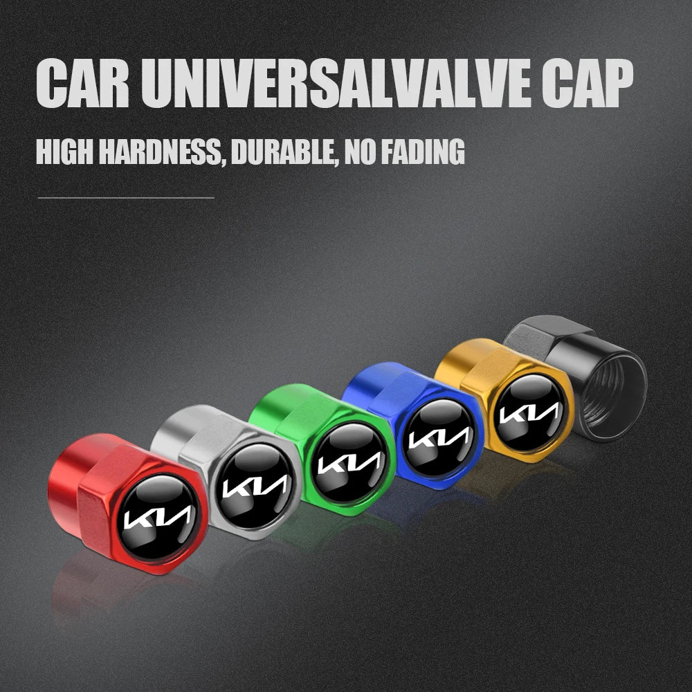 4PCS Car Badge Wheel Tires Valve Caps Metal — product photo 2 of 6