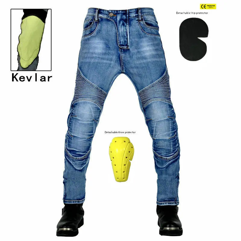 Men Motorcycle Pants Larger Area Aramid Motorcycle Jeans — product photo 5 of 5