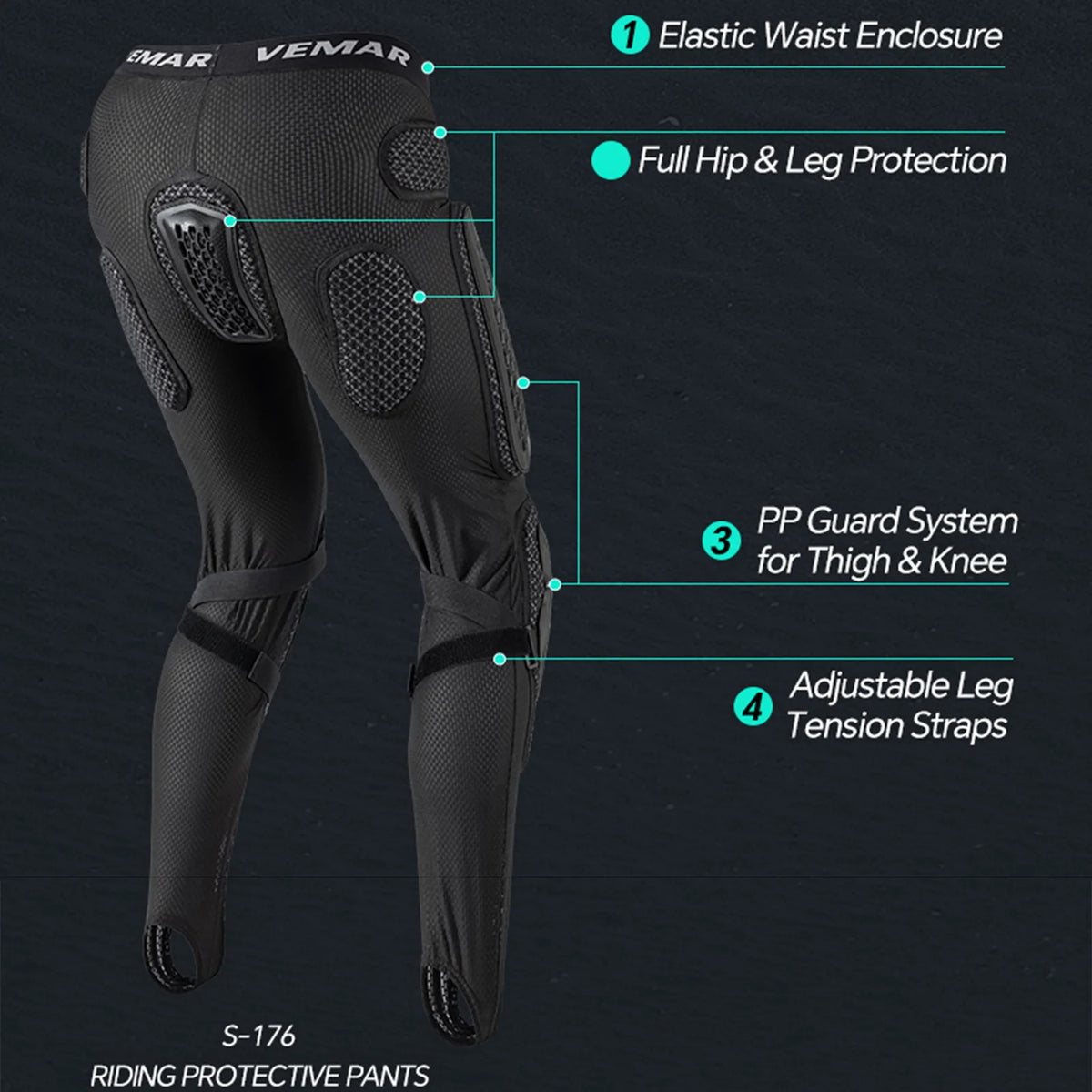 Men Motorcycle Full Body Armor Suit Breathable Mesh — product photo 4 of 6