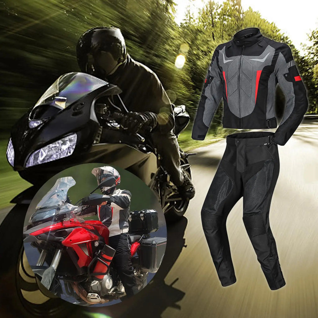 Waterproof Motorcycle Jacket Pants Racing Suit Reflective Motorbike — main product photo
