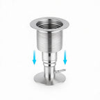 Stainless Steel Basin Overflow Drain Connector For Mop — product photo 3 of 4