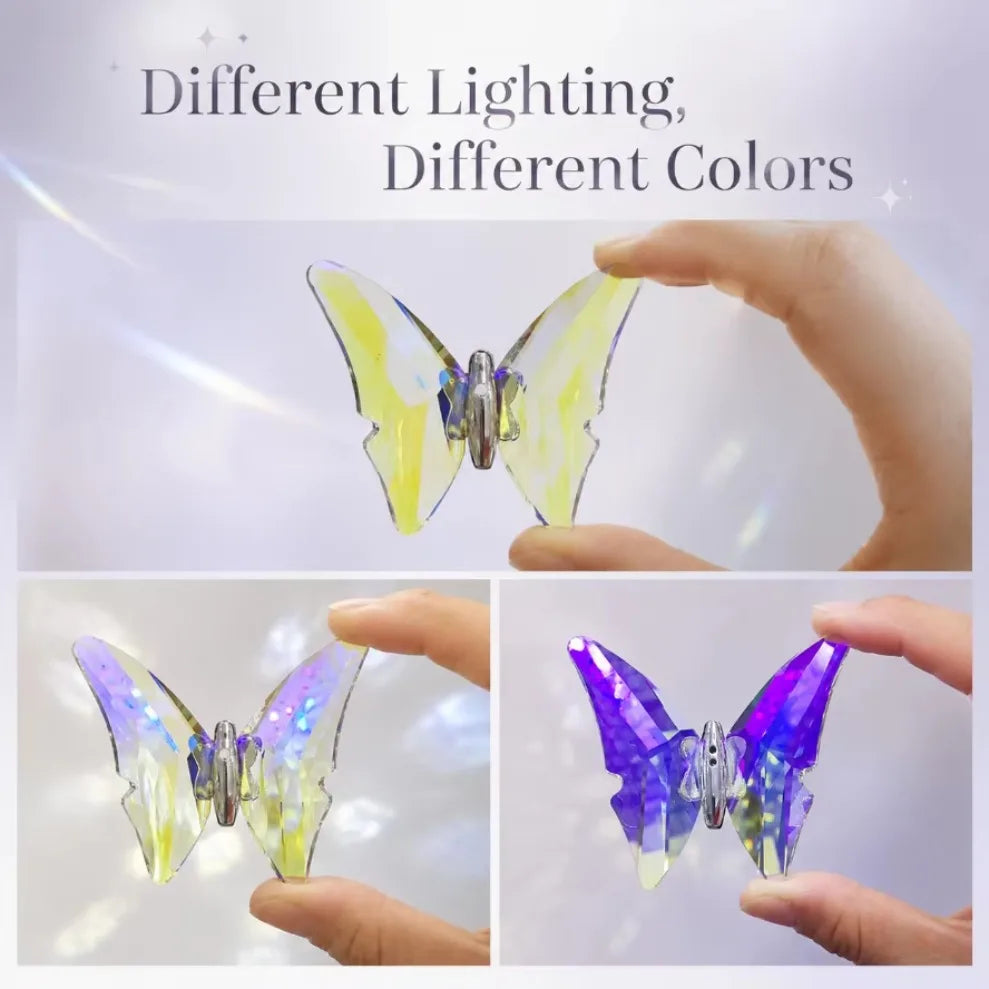 K9 Crystal Butterfly Pendant 1/2/3/5PCS Colorful High Transparency — product photo 3 of 6