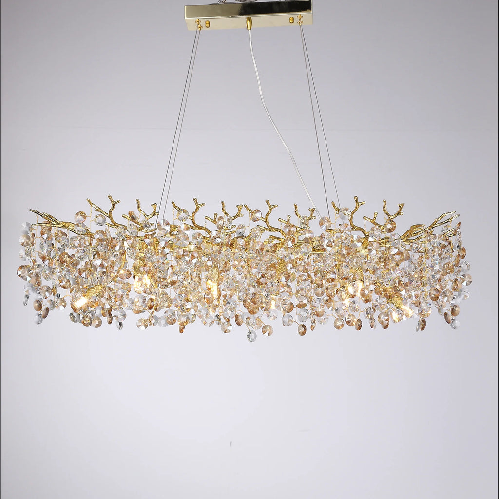 Chandelier With Crystals Lights Luxury Gold For Dining — product photo 3 of 6