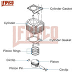 50CC Cylinder Kit for Honda Z50 XR50 CRF50 — product photo 5 of 6
