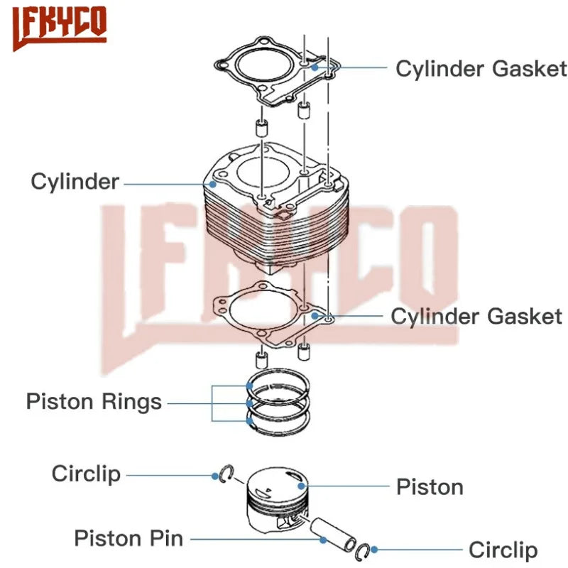 50CC Cylinder Kit for Honda Z50 XR50 CRF50 — product photo 5 of 6