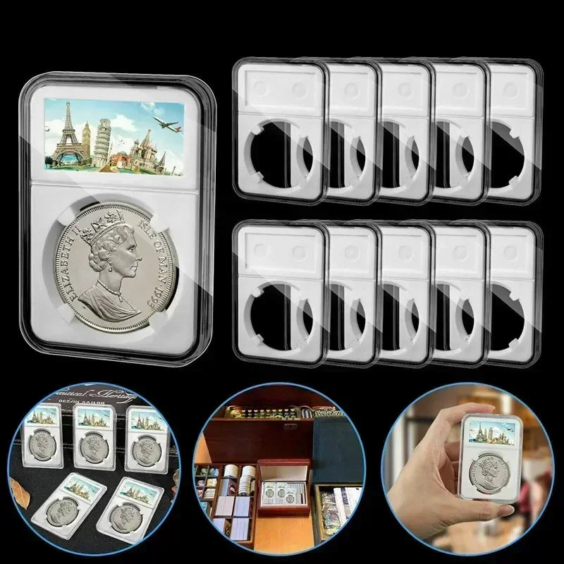 1pcs Plastic Storage Accessory Coin Plate Collectible Coin — product photo 5 of 6