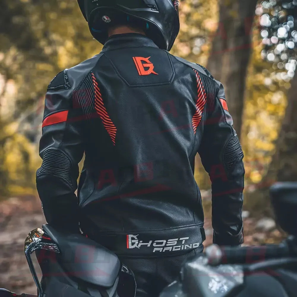 Men's All-Weather Waterproof PU Leather Motorcycle Jacket CE — product photo 6 of 6