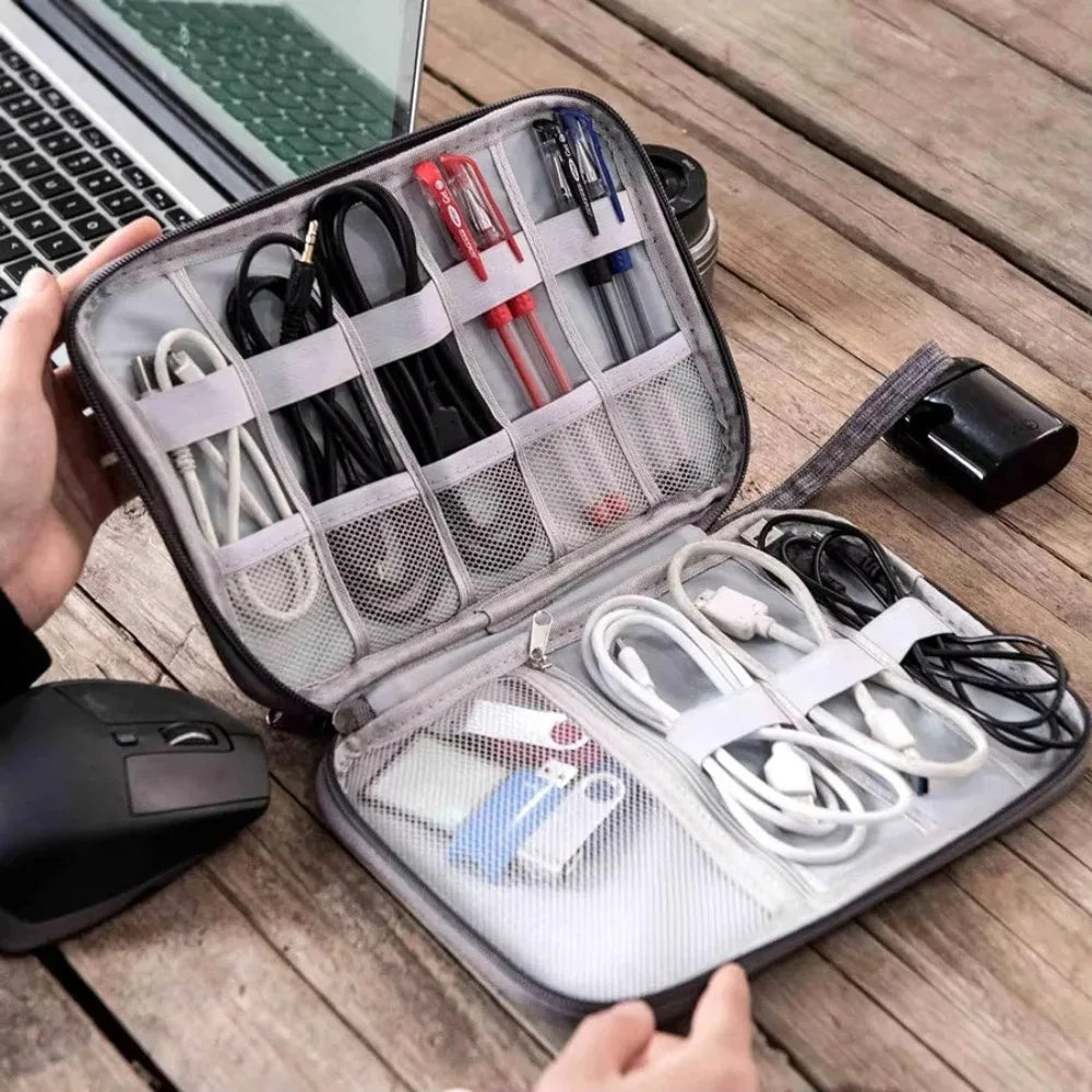 Electronic Accessory Organizer Bag Portable Phone Cable Storage — product photo 2 of 6