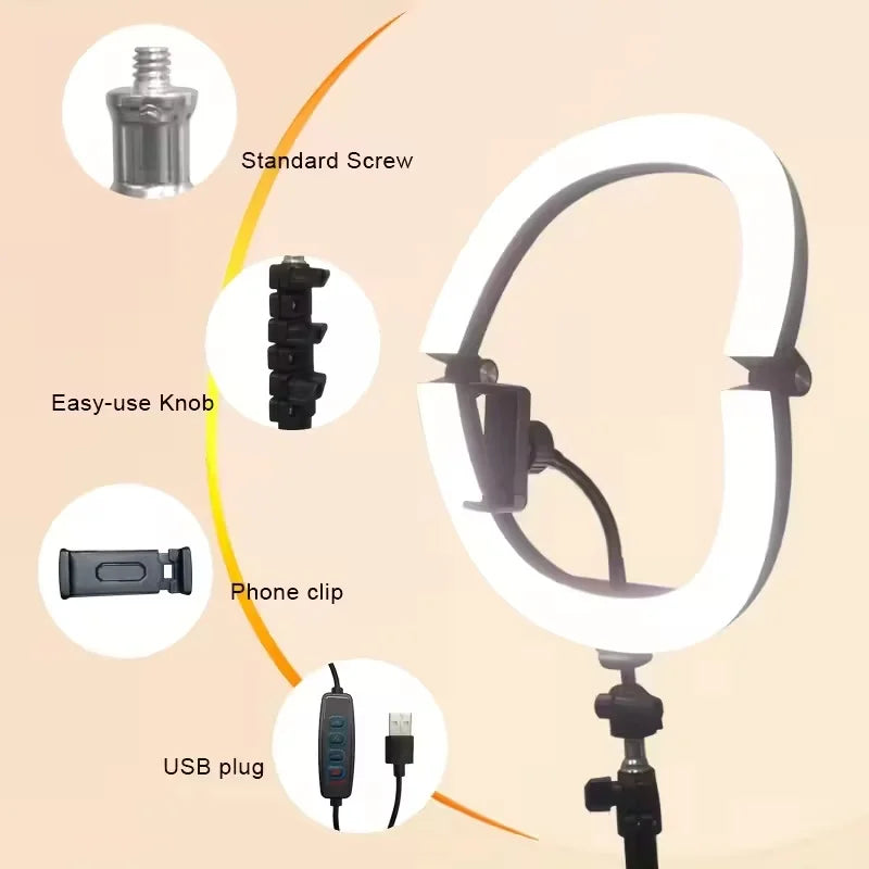 12-inch Foldable LED Ring Light With 110cm Tripod — product photo 3 of 6
