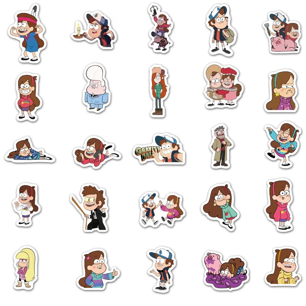 50Pcs Cartoon Gravity Falls Stickers Cute Anime Toys