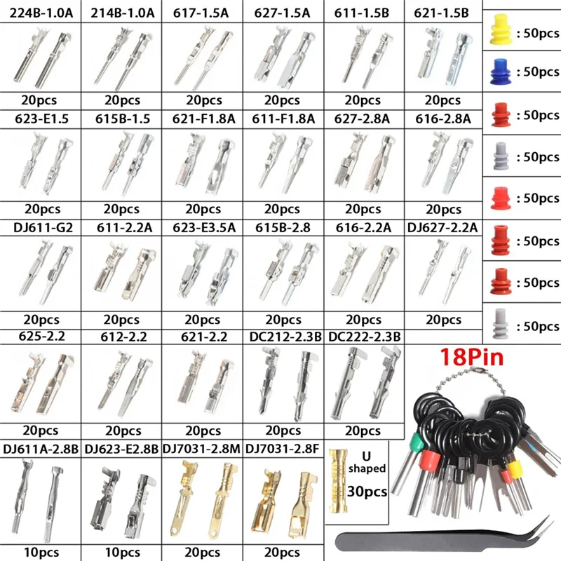 AASS-Terminal Pin Connectors Kit Auto Car Electrical Connector — product photo 2 of 5