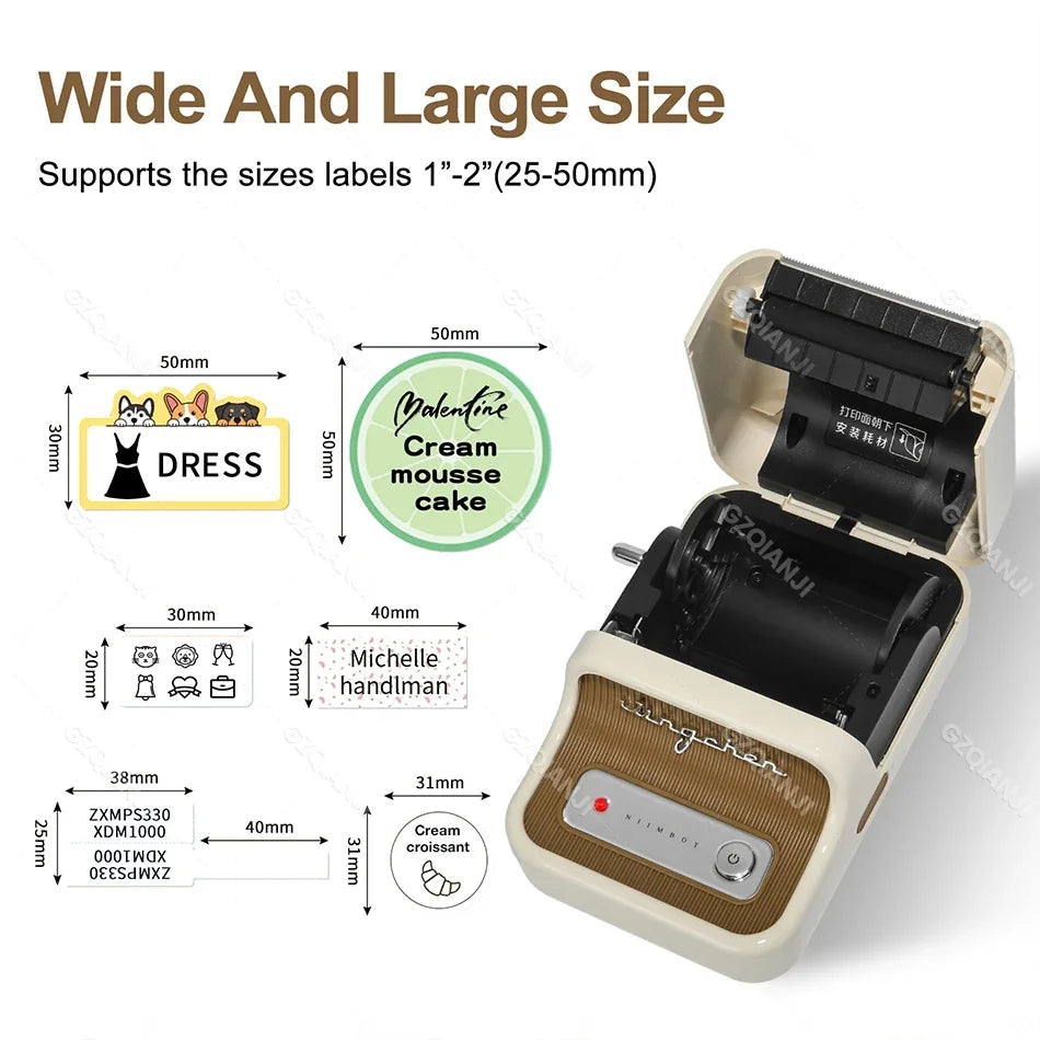Niimbot B21 Portable Thermal Printer Inkless Bluetooth Barcode — product photo 2 of 6