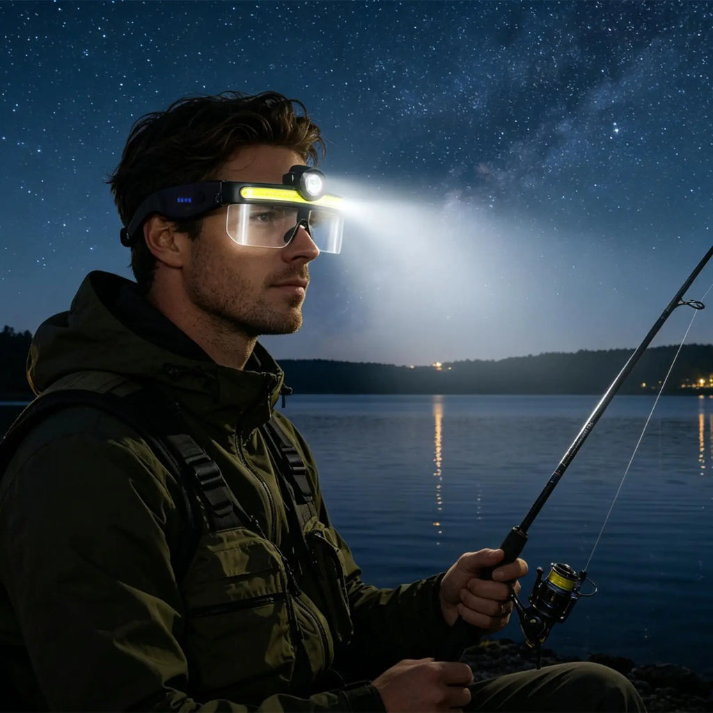 Rechargeable LED Glasses Multi-Mode Head Flashlight Non-Slip Lightweight — product photo 2 of 6