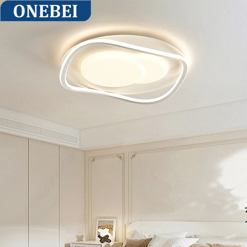 Modern LED Ceiling Light 40/50cm Black White for — main product photo