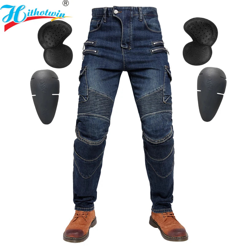 Men Motorcycle Riding Jeans Protective Pants Summer Riding — main product photo