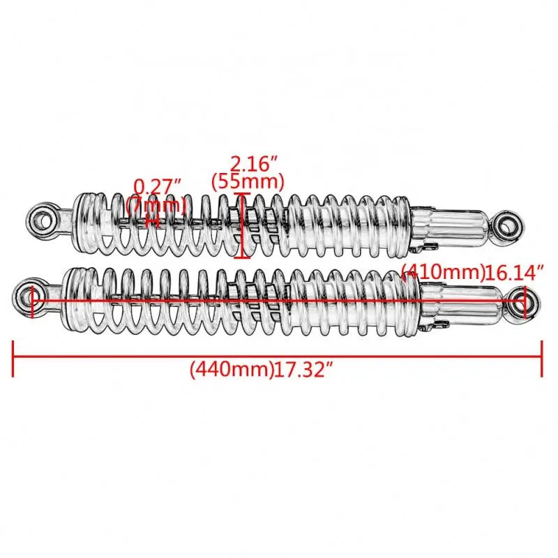 1 Pair Motorcycle Parts Aluminum Alloy 400MM Shock — product photo 6 of 6