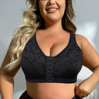 Front Closure Plus Size Bra Lace Wire-free Full — main product photo