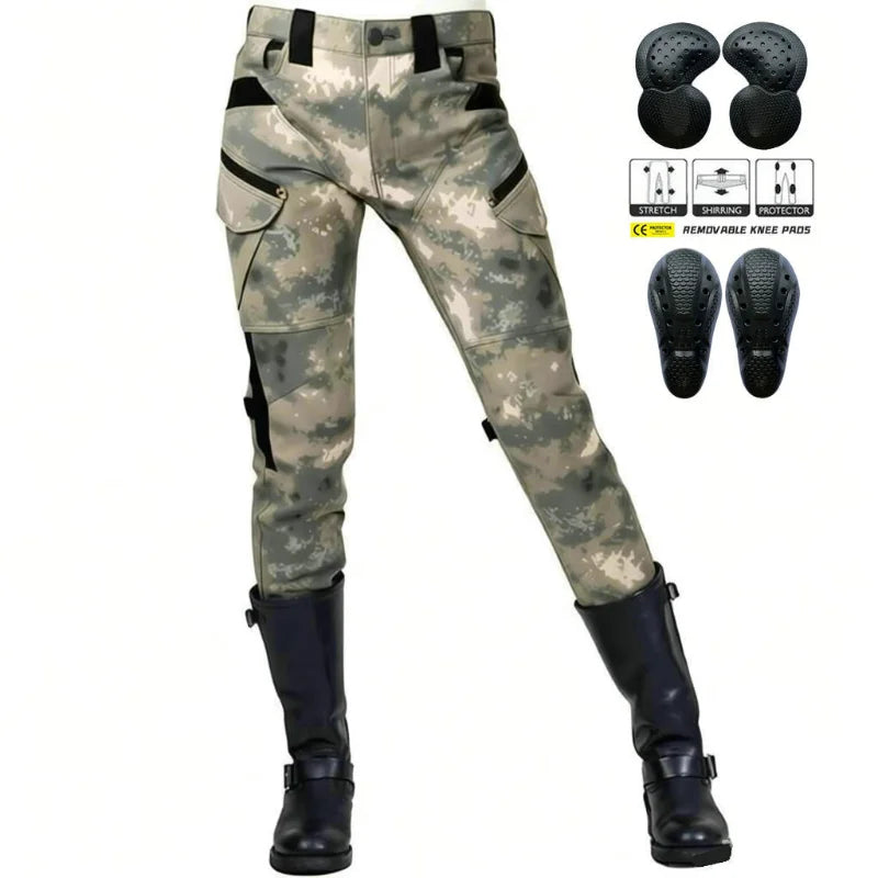 VOLERO Women Camouflage Motorcycle Riding Jeans — main product photo