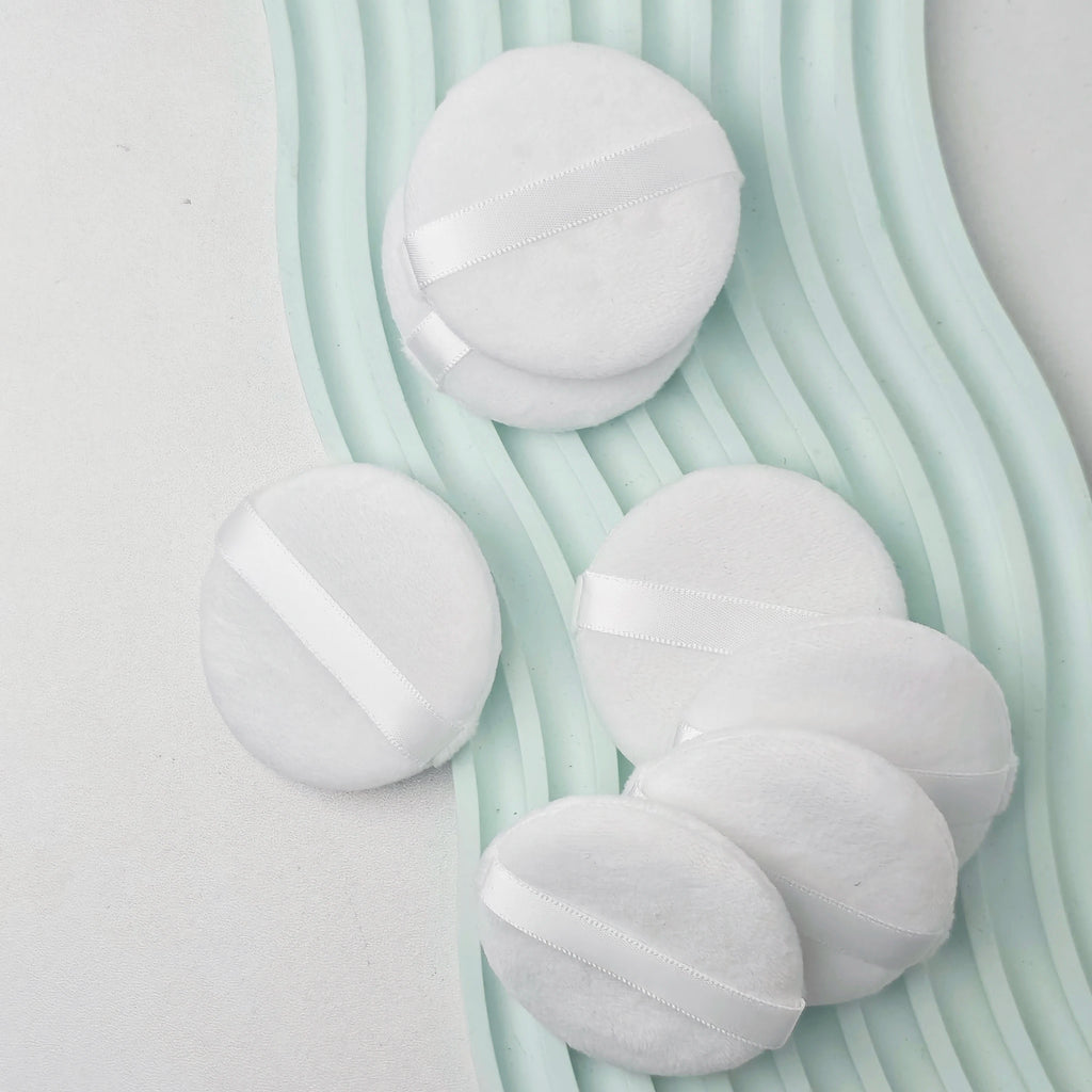 7PCS Portable and Practical High-grade White round Powder — main product photo