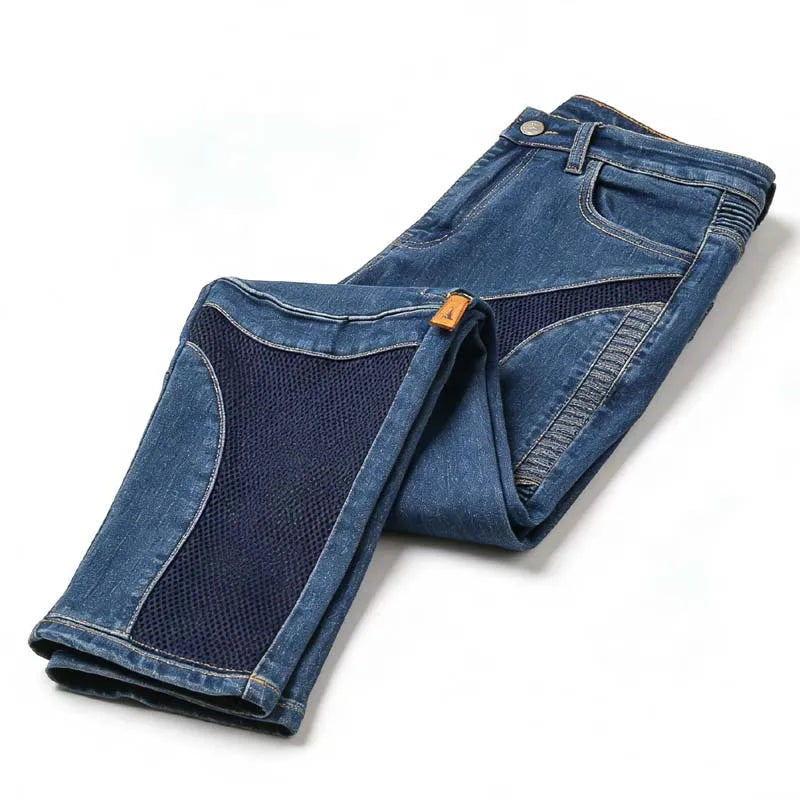 Men's Aramid Motorcycle Pants blue Protective Motocross Riding — product photo 5 of 6