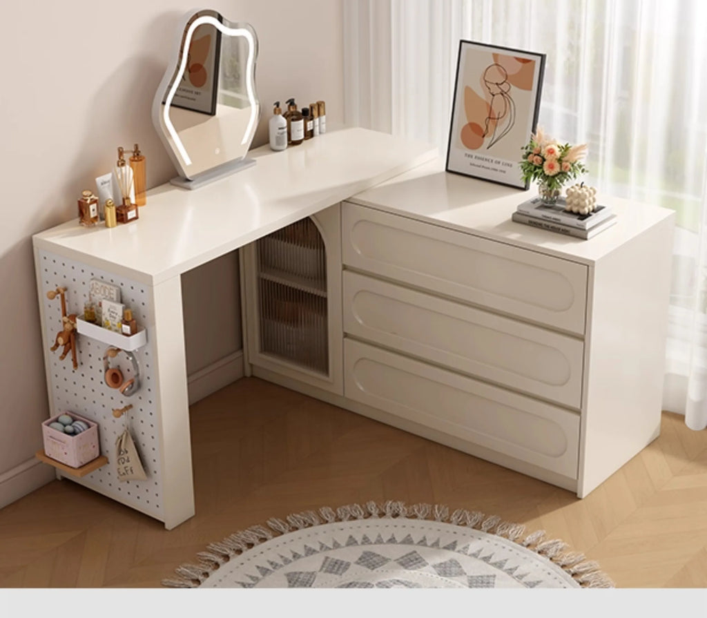 Professional Wood Vanity Table Dressers Nordic Organiser White — product photo 6 of 6