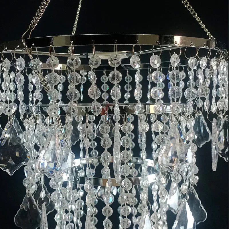 Wrought iron branch acrylic beaded chandelier wedding branch — product photo 2 of 6