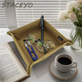 1PC Khaki Office Desktop Storage Tray — main product photo