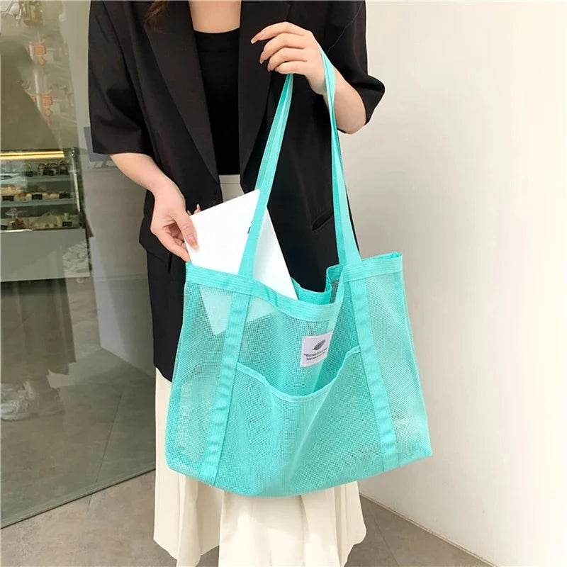 Women's Transparent Mesh Shoulder Bag — product photo 4 of 6